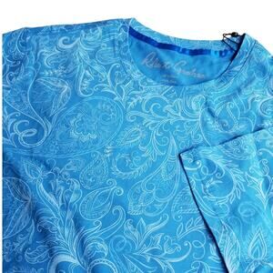 Robert Graham L Swanson Paisley Graphic T-Shirt Periwinkle Blue NWT
